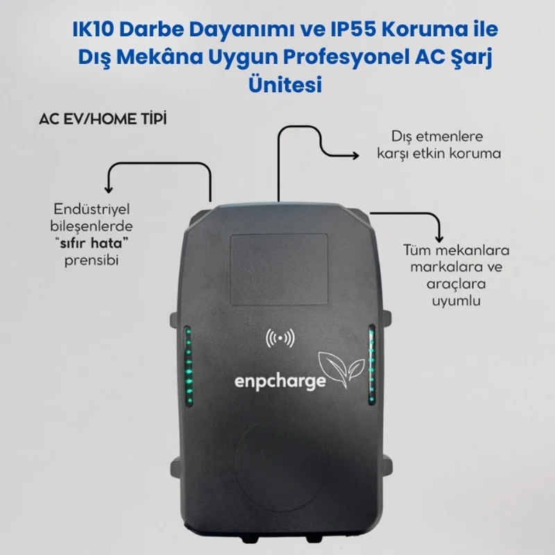 7.4kW Elektrikli Araç Şarj İstasyonu – IK10 & IP55 Dayanımlı Profesyonel AC Şarj Ünitesi-1